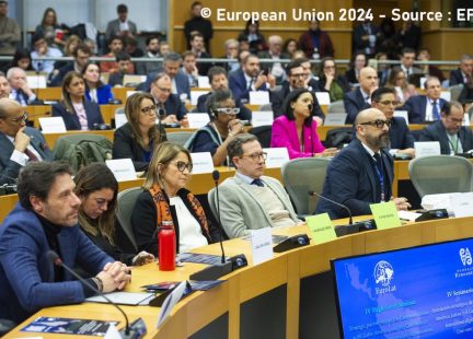 Eurodiputados asistentes al Asociación estratégica de la Unión Europea con América Latina y el Caribe para afrontar las transiciones digital, verde y social. Una ruta por recorrer